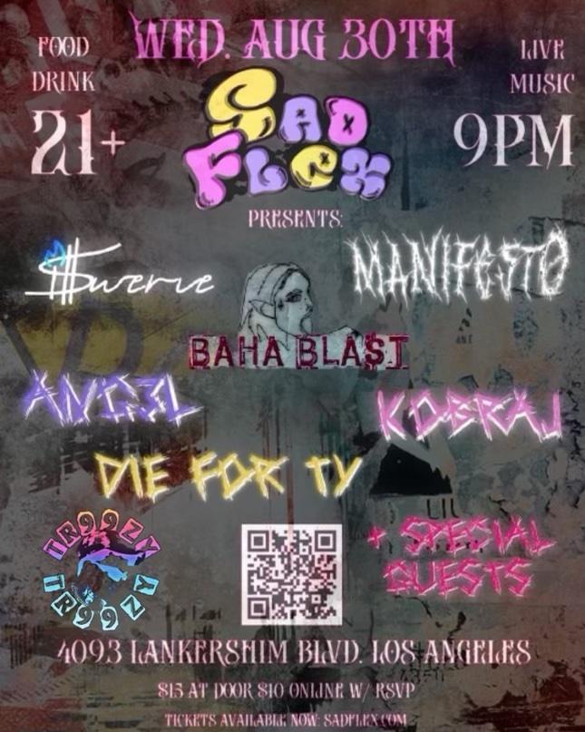 SAD FLEX! PRESENTS: ONE LAST WEDNESDAY at Universal Bar and Grill, August 30, 2023